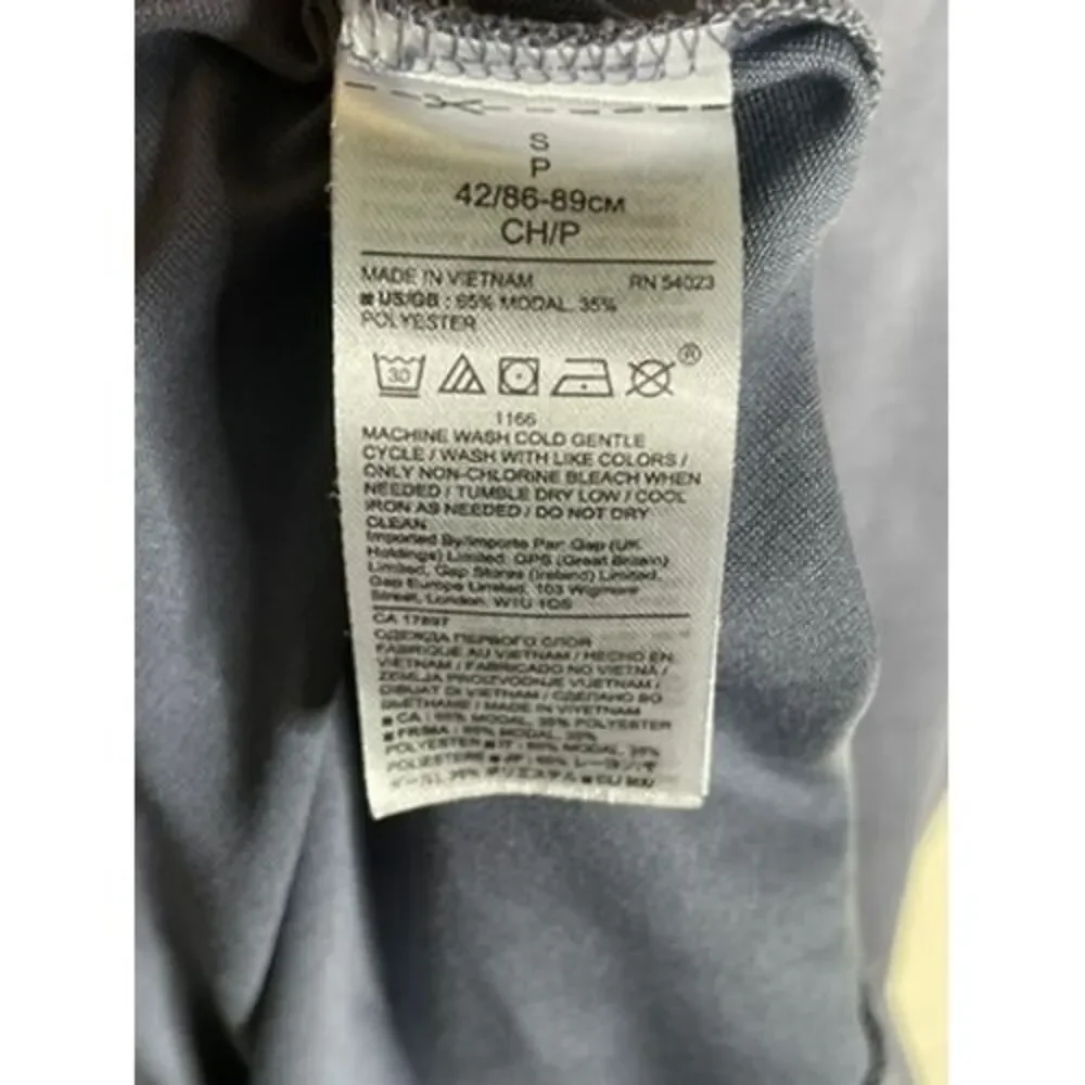 Banana Republic Women's Long‎ Sleeve Front Tie Blue Sand Wash Top Size Small